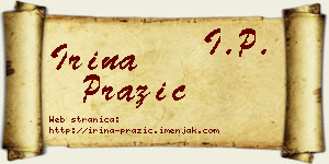 Irina Pražić vizit kartica